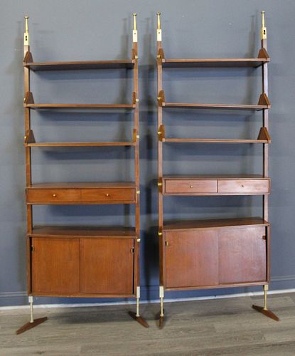 Midcentury Pair Of Wall Units.