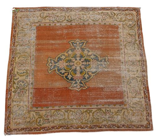 Oriental Carpet
worn having threadbare areas
8' 9" x 9' 2"