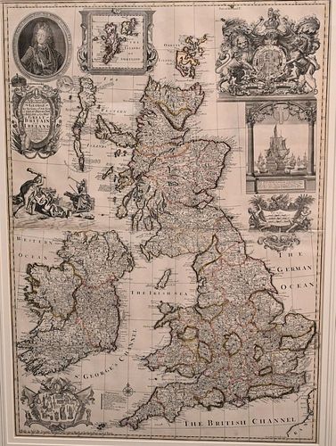George Willdey
British, active 1707 - 1737
Great Britain and Ireland
1715
engraving with hand coloring on paper
sight size 38 x 26 1//2 inches