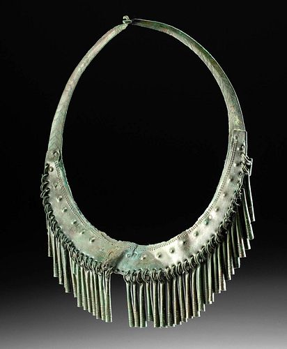 Proto Viking Bronze Necklace w/ Dangling Beads