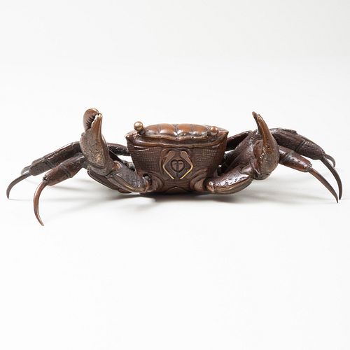 Japanese Bronze Figure of an Articulated Crab