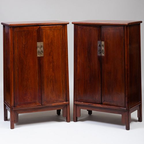 Pair of Huanghuali Cabinets