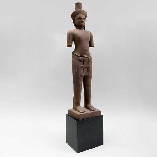 Khmer Stone Figure of Shiva