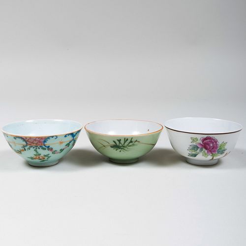 Three Chinese Porcelain Small Bowls