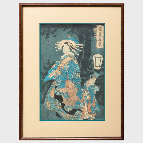 Utagawa Kuniyoshi (1798-1861): Geisha and Attendant