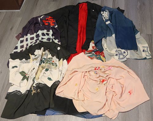 Grouping of (5) Assorted Asian Robes/Kimonos.