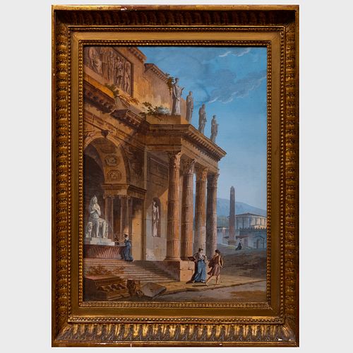 Alexandre Jean Dubois-Drahonet (1791-1834): Architectural Capriccio with Figures