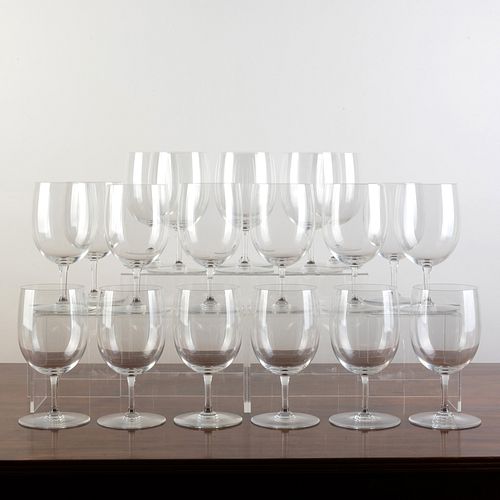 Set of Twenty Baccarat Hand Blown Red Wine Glasses