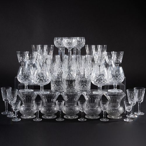 Waterford Cut Glass Part Stemware Service in the 'Lismore' Pattern
