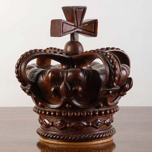 Carved Wood Model of a Crown