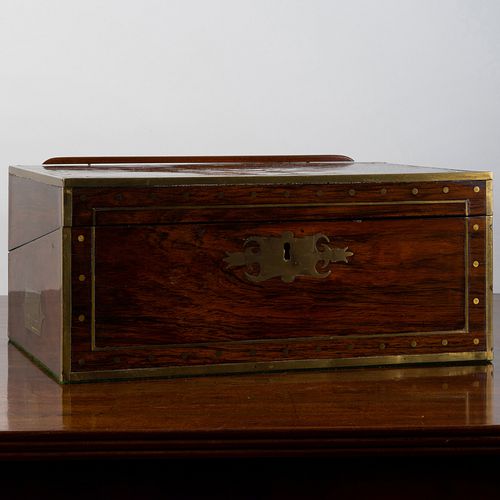 Regency Brass-Mounted Rosewood Lap Desk