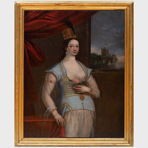 Continental School: Portrait of a Venetian Sultana or a Persian Queen