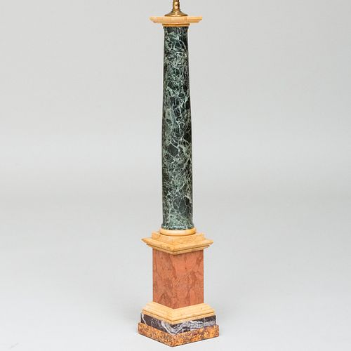Marble Columnar Table Lamp