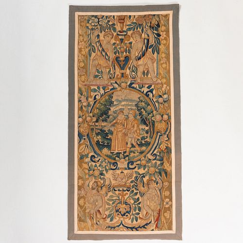 Flemish Verdure Tapestry Border Fragment