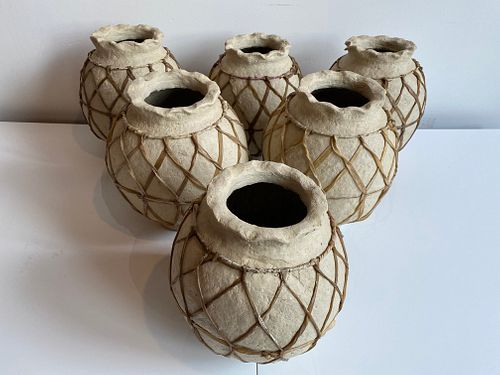 Collection Paper Mache Water Pots 