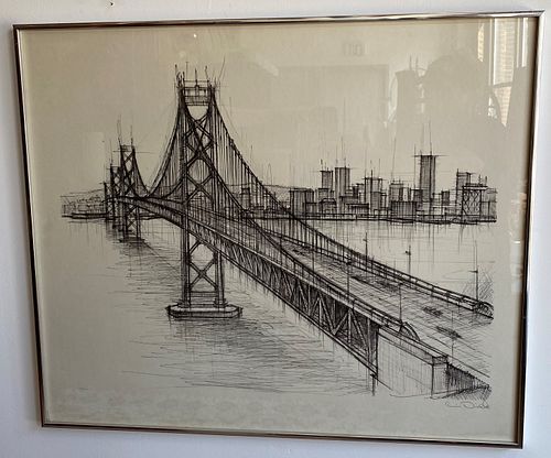 Sketch of Bridge Signed & Numbered 