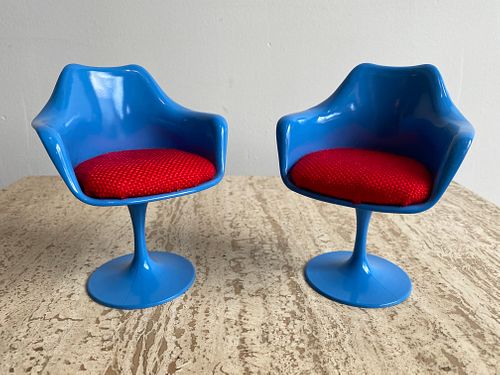 Pair Miniature Eames Shell Chairs MCM