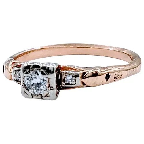 1/5ctw Vintage Diamond Engagement Ring