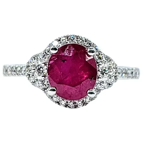Rich Red Ruby & Diamond Dress Ring