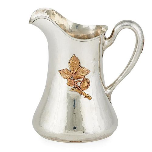 WHITING STERLING SILVER AND MIXED METAL PITCHER