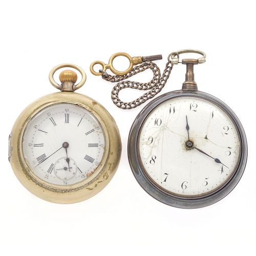Collection of Two Silver Demi-Hunting Case Pocket Watches