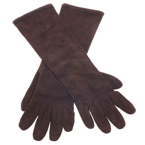 A pair of Gianni Versace suede gloves