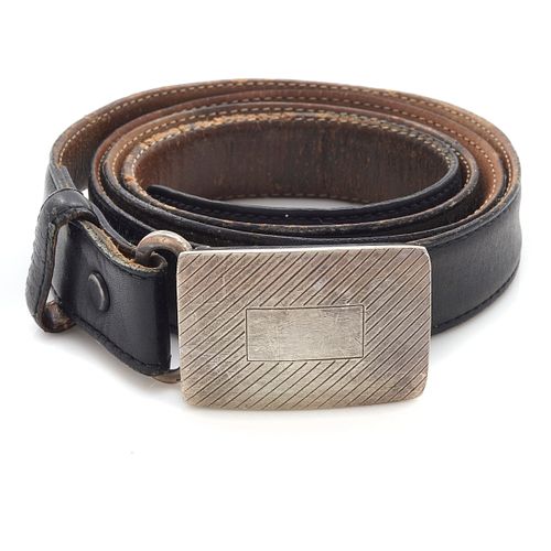Tiffany & Co Sterling and Leather Belt