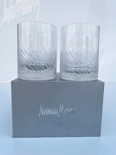 Set of 4 Low Ball Glasses by Neiman Marcus, NEW