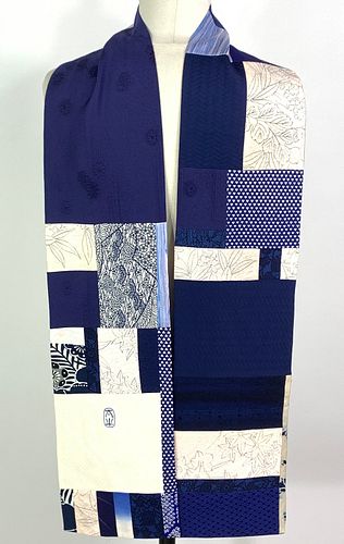 Blue and White Swing Scarf