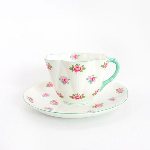 Shelley Fine Bone China Dainty Cup And Saucer, Rosebud