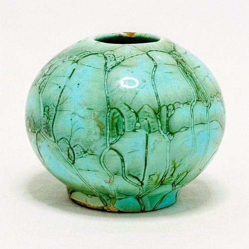 Unusual Delft Small Vase Mid-Century Modern Lustre Glaze