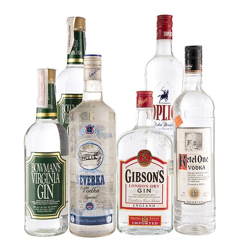 image of Lote de Vodka y Ginebra. Gibson's. Dry Gin. Ketel One. En ...