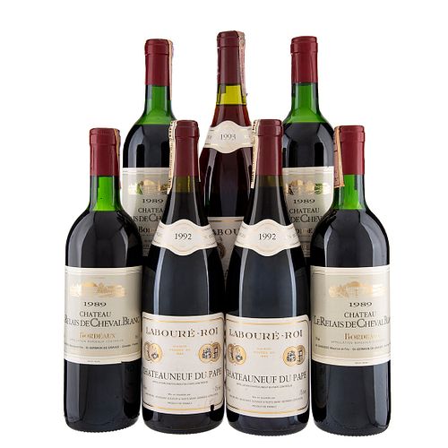 Lote de Vino Tinto de Francia. Château Le Relais. Beaujolais. En presentaciones de 750 ml. Total de Piezas: 7.