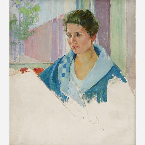 Agnes Millen Richmond "Self-Portrait" Oil on Canvas