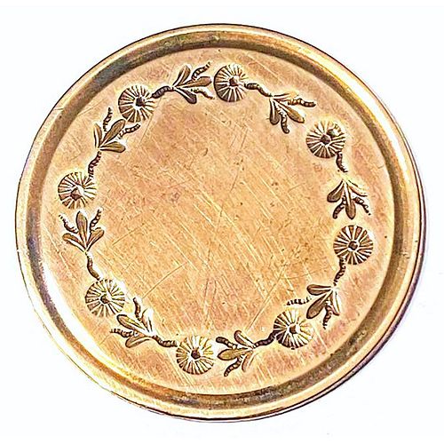 ONE ENGRAVED 18TH CENTURY COPPER BUTTON