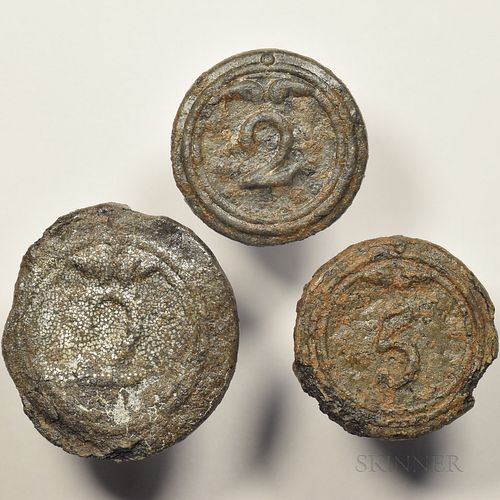 Three Pewter Massachusetts "Ordnance" Buttons