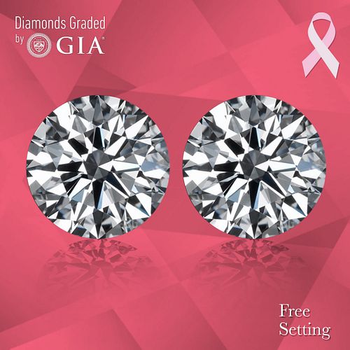 10.06 carat diamond pair Round cut Diamond GIA Graded 1) 5.01 ct, Color H, IF 2) 5.05 ct, Color H, IF . Appraised Value: $1,007,400 
