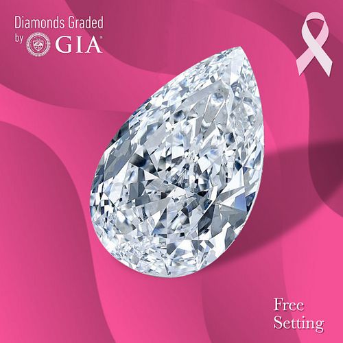 6.01 ct, D/IF, TYPE IIa Pear cut GIA Graded Diamond. Appraised Value: $1,442,400 