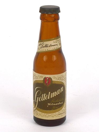 1955 Gettelman Rathskellar Beer  Mini Bottle WI-35