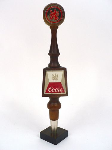 1968 Coors Beer (Golden, Colorado) Tall Wooden Tap Handle