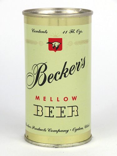 1961 Becker's Mellow Beer 12oz Flat Top Can 35-31