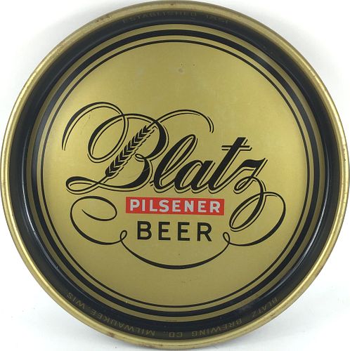 1947 Blatz Pilsener Beer 13 inch Serving Tray