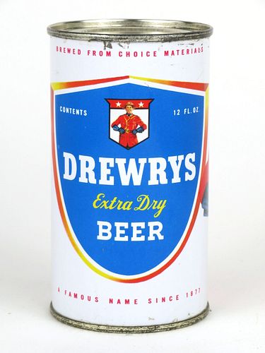 1958 Drewry's Extra Dry Beer 12oz Flat Top Can 55-19