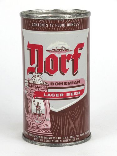 1957 Dorf Bohemian Lager Beer 12oz Flat Top Can 54-27