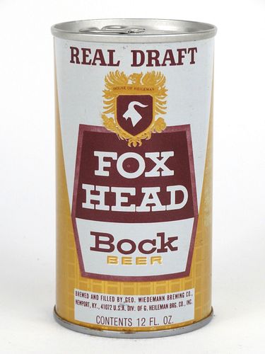 1970 Fox Head Bock Beer 12oz Tab Top Can T66-03