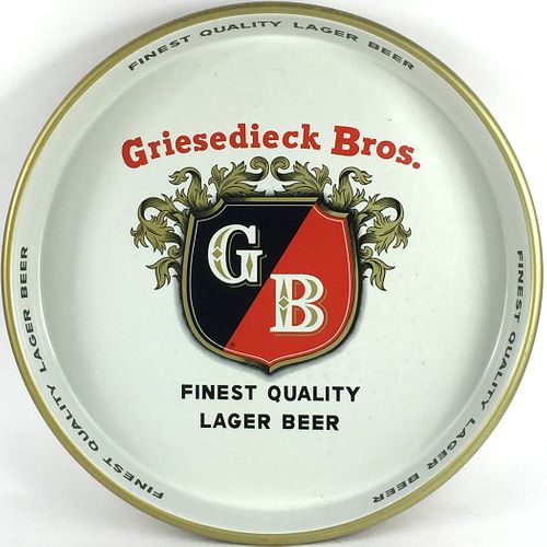 1956 Griesedieck Bros. Lager Beer 13 inch Serving Tray