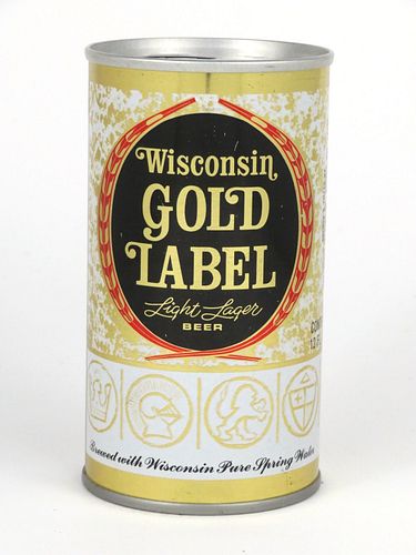 1971 Wisconsin Gold Label Beer 12oz Tab Top Can T135-21