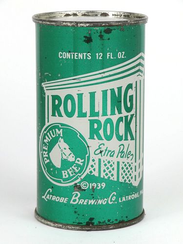 1955 Rolling Rock Beer 12oz Flat Top Can 125-16