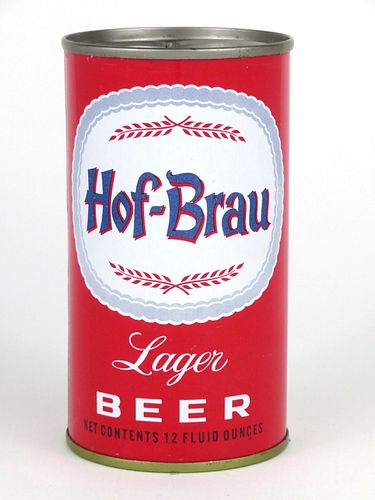 1961 Hof-Brau Lager Beer 12oz Flat Top Can 82-25