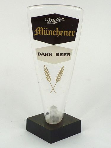 1966 Miller Munchener Dark Beer  Acrylic Tap Handle